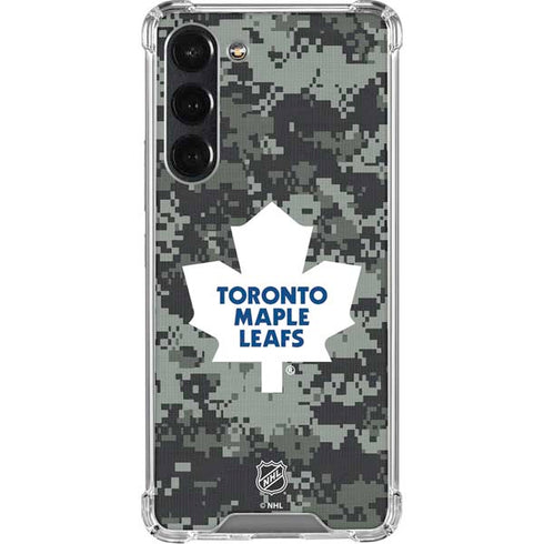 NHL Toronto Maple Leafs Camo Galaxy S24 FE Clear Case